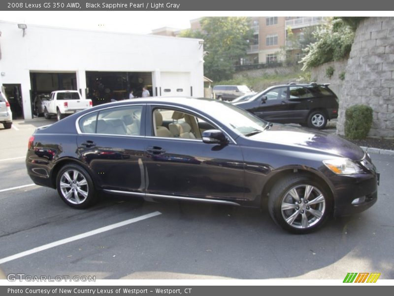 Black Sapphire Pearl / Light Gray 2008 Lexus GS 350 AWD