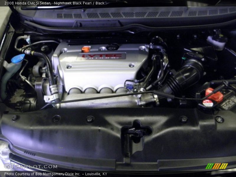 Nighthawk Black Pearl / Black 2008 Honda Civic Si Sedan