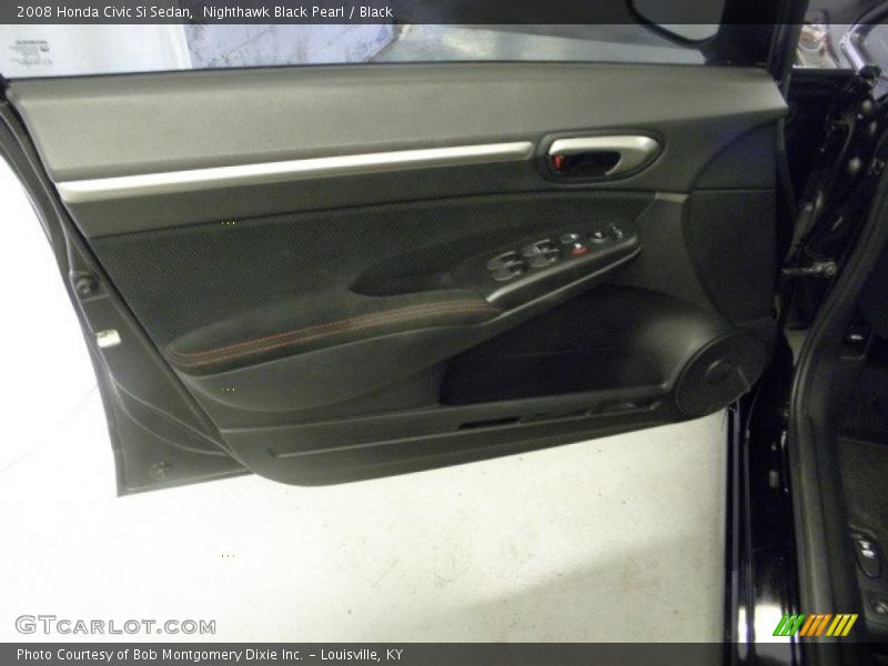 Nighthawk Black Pearl / Black 2008 Honda Civic Si Sedan