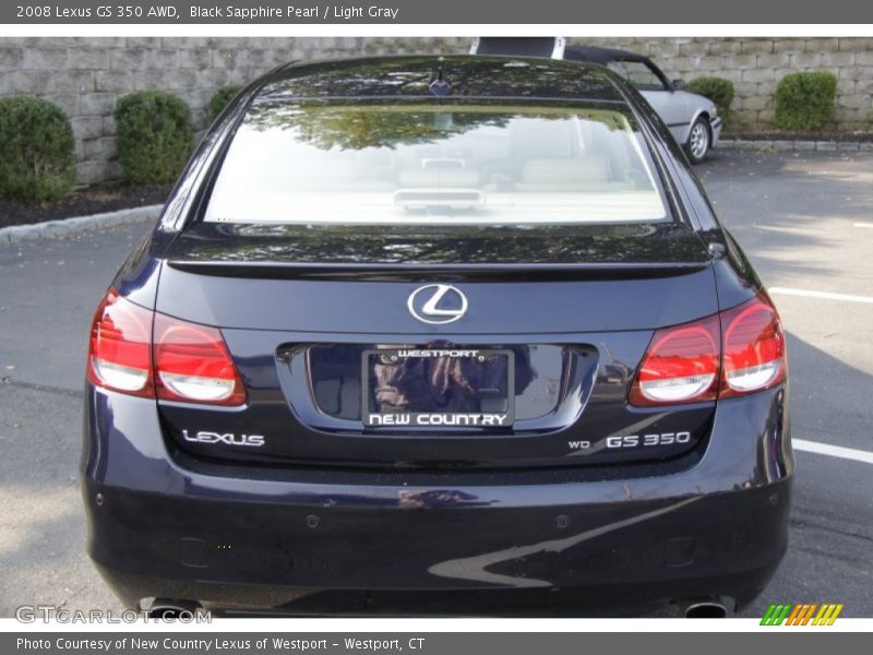 Black Sapphire Pearl / Light Gray 2008 Lexus GS 350 AWD