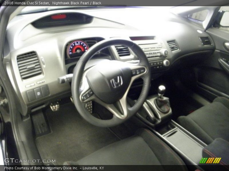 Nighthawk Black Pearl / Black 2008 Honda Civic Si Sedan