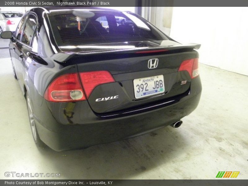 Nighthawk Black Pearl / Black 2008 Honda Civic Si Sedan