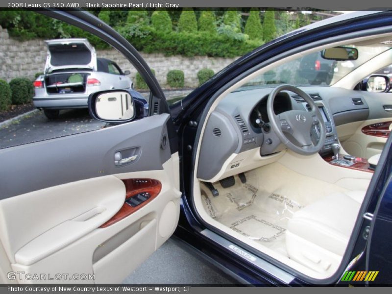 Black Sapphire Pearl / Light Gray 2008 Lexus GS 350 AWD