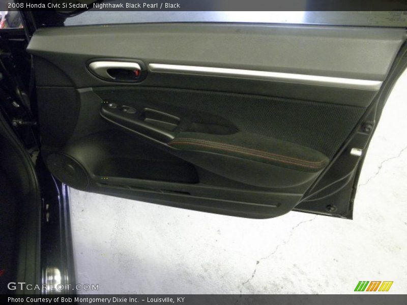 Nighthawk Black Pearl / Black 2008 Honda Civic Si Sedan