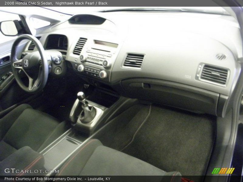 Nighthawk Black Pearl / Black 2008 Honda Civic Si Sedan