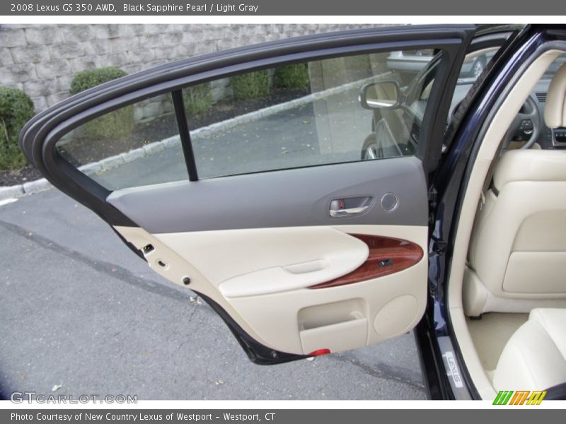 Black Sapphire Pearl / Light Gray 2008 Lexus GS 350 AWD