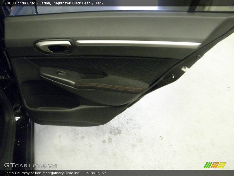 Nighthawk Black Pearl / Black 2008 Honda Civic Si Sedan