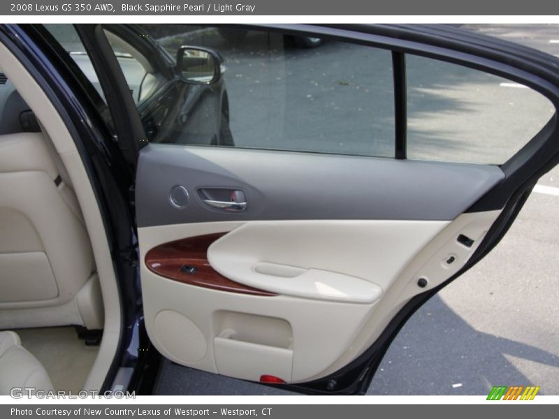Black Sapphire Pearl / Light Gray 2008 Lexus GS 350 AWD