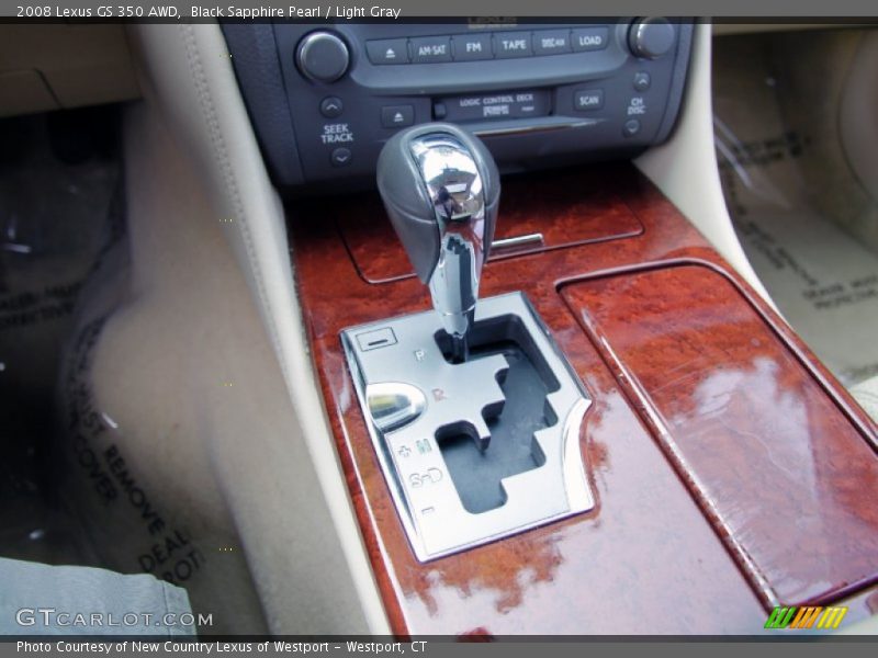 Black Sapphire Pearl / Light Gray 2008 Lexus GS 350 AWD
