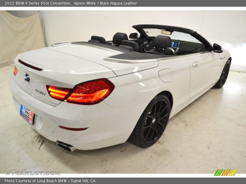Alpine White / Black Nappa Leather 2012 BMW 6 Series 650i Convertible