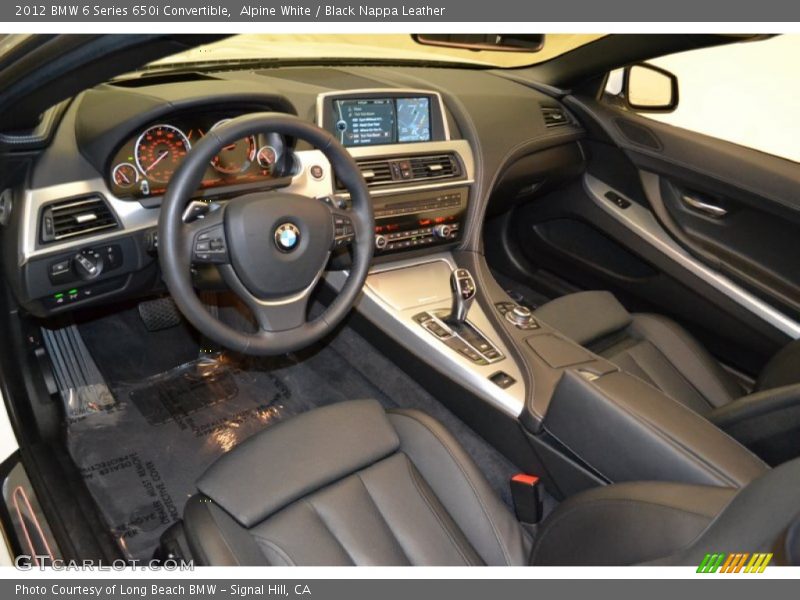Alpine White / Black Nappa Leather 2012 BMW 6 Series 650i Convertible