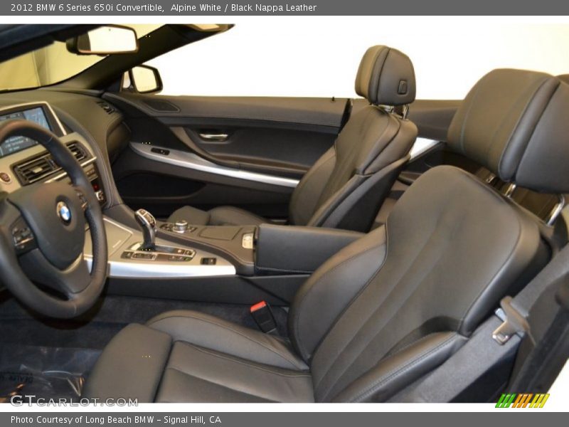 Alpine White / Black Nappa Leather 2012 BMW 6 Series 650i Convertible