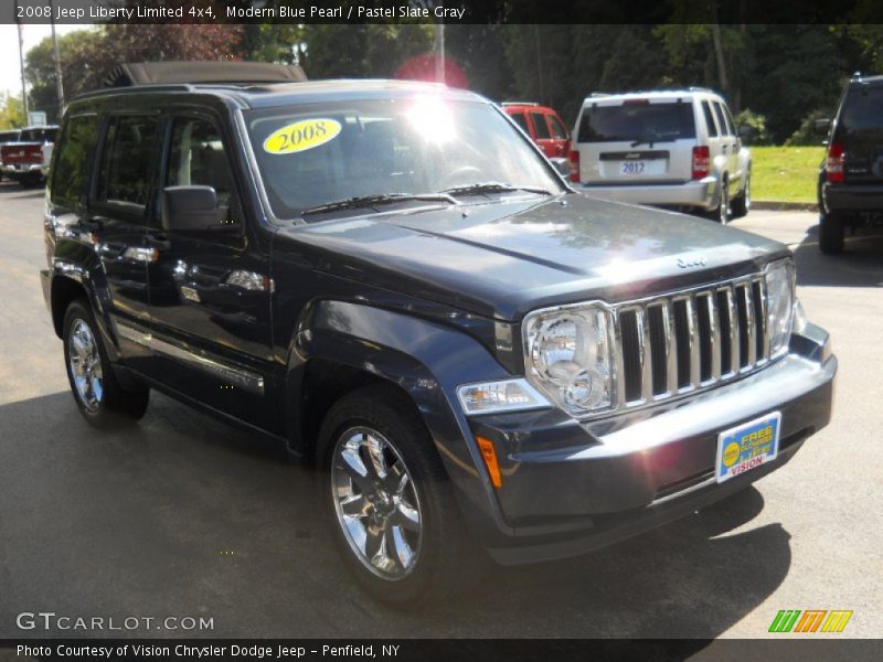 Modern Blue Pearl / Pastel Slate Gray 2008 Jeep Liberty Limited 4x4