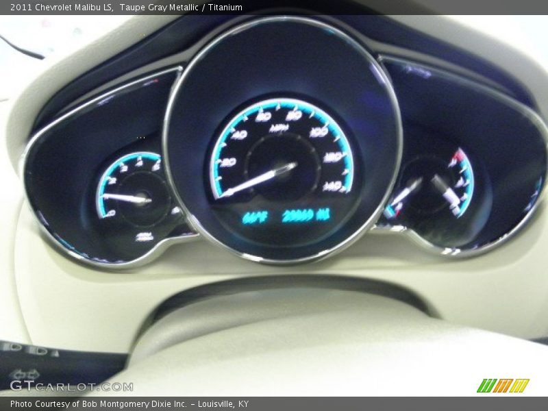 Taupe Gray Metallic / Titanium 2011 Chevrolet Malibu LS
