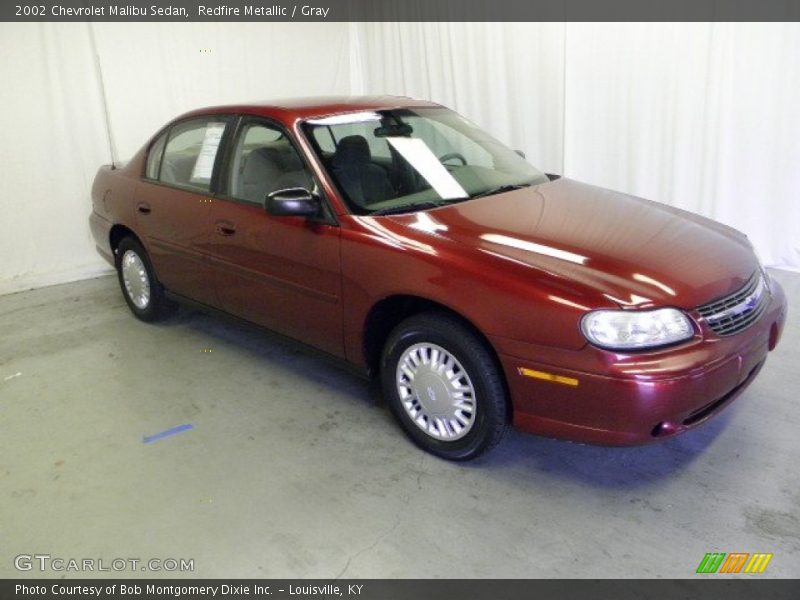 Redfire Metallic / Gray 2002 Chevrolet Malibu Sedan