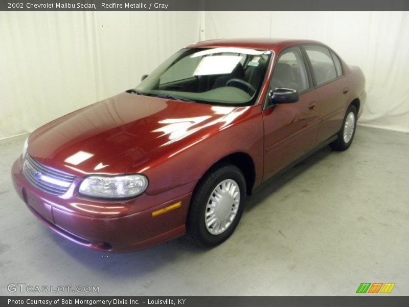 Redfire Metallic / Gray 2002 Chevrolet Malibu Sedan