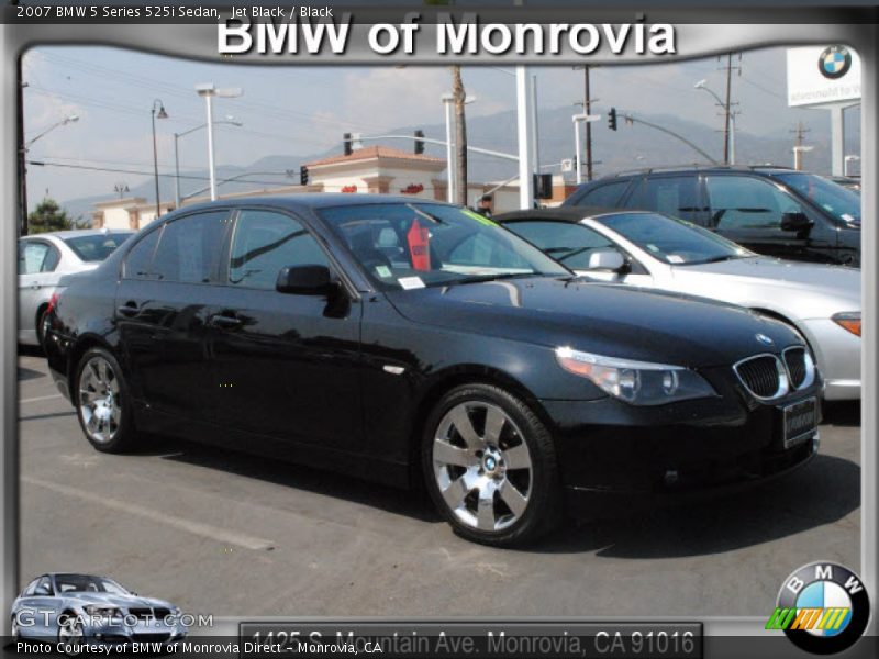Jet Black / Black 2007 BMW 5 Series 525i Sedan