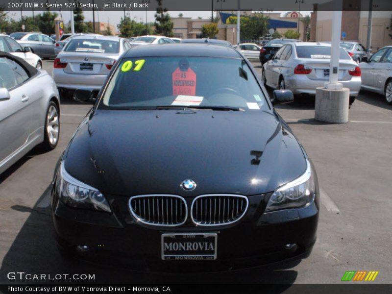 Jet Black / Black 2007 BMW 5 Series 525i Sedan