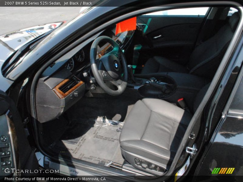 Jet Black / Black 2007 BMW 5 Series 525i Sedan