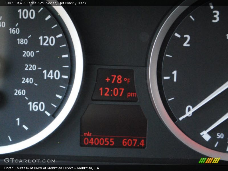 Jet Black / Black 2007 BMW 5 Series 525i Sedan