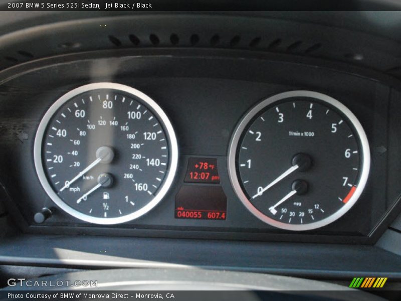 Jet Black / Black 2007 BMW 5 Series 525i Sedan