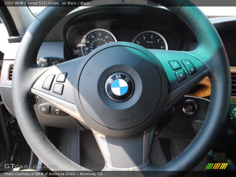 Jet Black / Black 2007 BMW 5 Series 525i Sedan