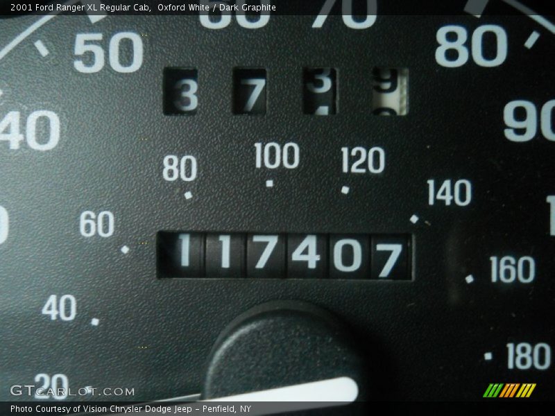Oxford White / Dark Graphite 2001 Ford Ranger XL Regular Cab