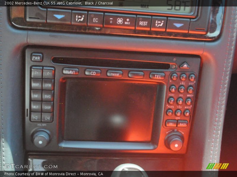 Controls of 2002 CLK 55 AMG Cabriolet
