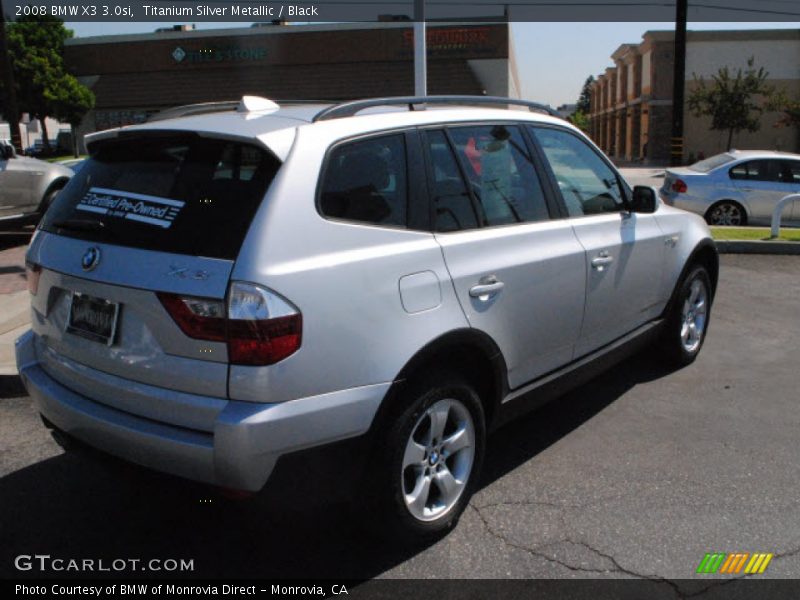 Titanium Silver Metallic / Black 2008 BMW X3 3.0si