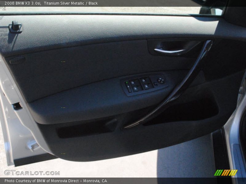 Titanium Silver Metallic / Black 2008 BMW X3 3.0si