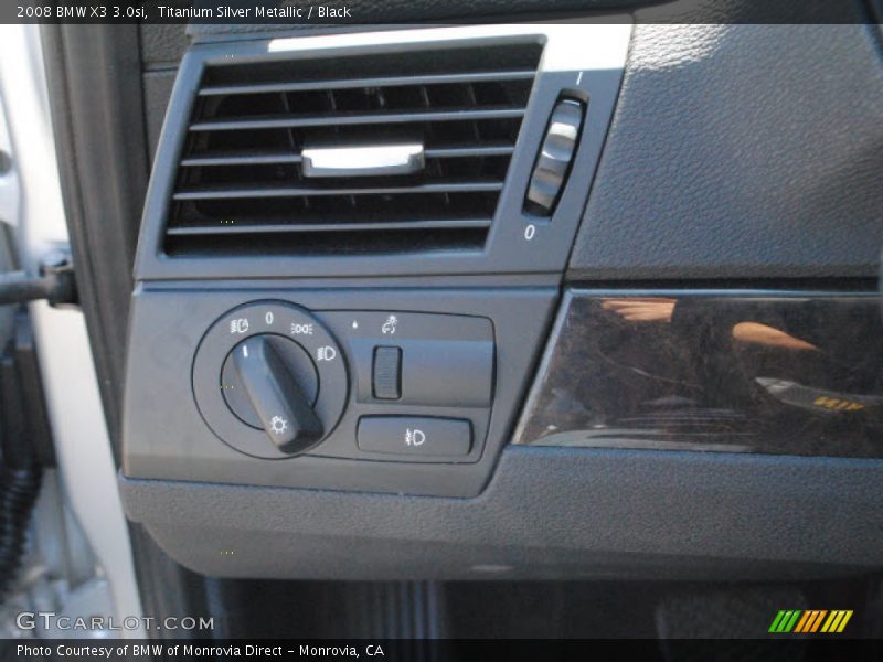 Titanium Silver Metallic / Black 2008 BMW X3 3.0si