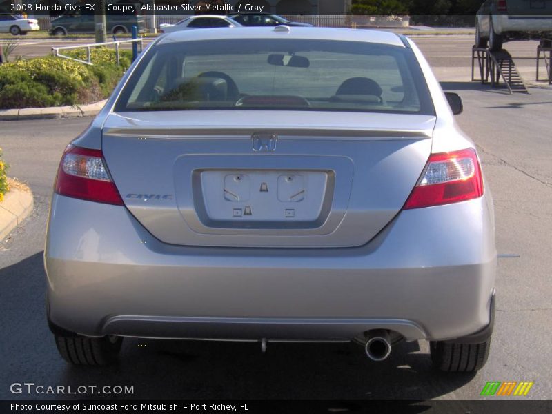 Alabaster Silver Metallic / Gray 2008 Honda Civic EX-L Coupe