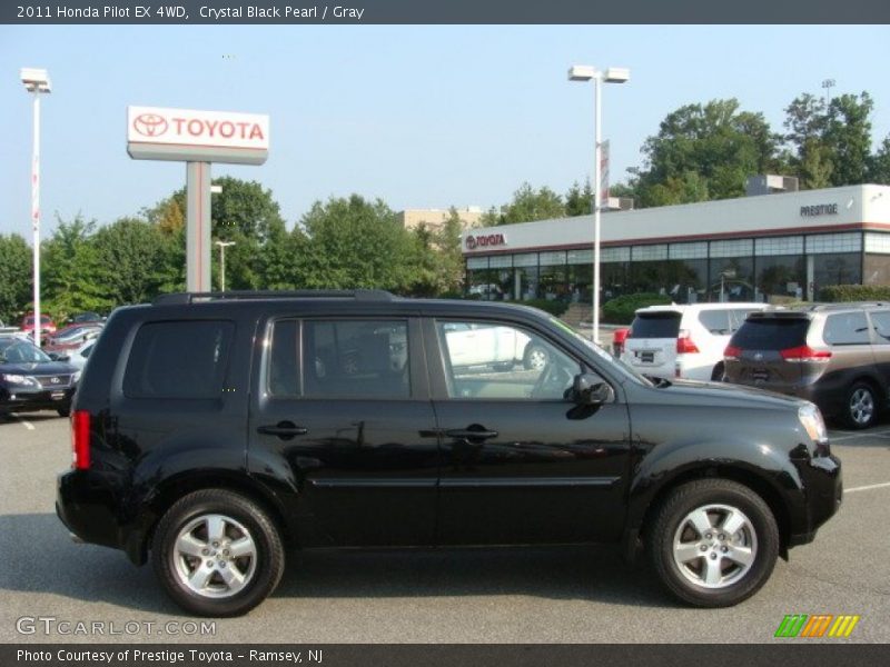 Crystal Black Pearl / Gray 2011 Honda Pilot EX 4WD