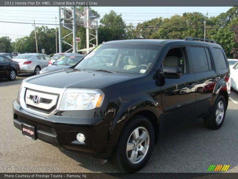 Crystal Black Pearl / Gray 2011 Honda Pilot EX 4WD