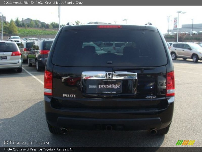 Crystal Black Pearl / Gray 2011 Honda Pilot EX 4WD
