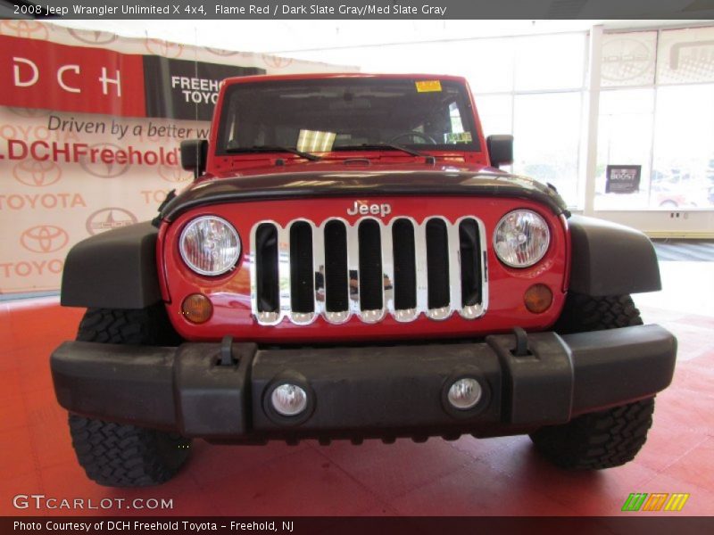 Flame Red / Dark Slate Gray/Med Slate Gray 2008 Jeep Wrangler Unlimited X 4x4