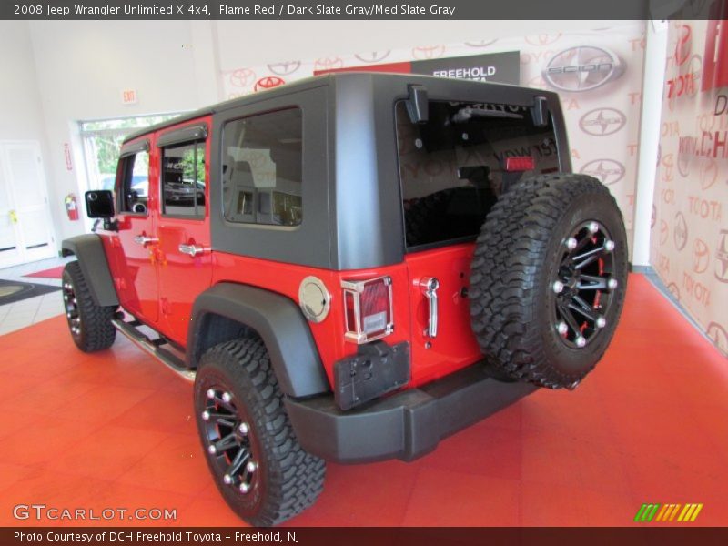 Flame Red / Dark Slate Gray/Med Slate Gray 2008 Jeep Wrangler Unlimited X 4x4