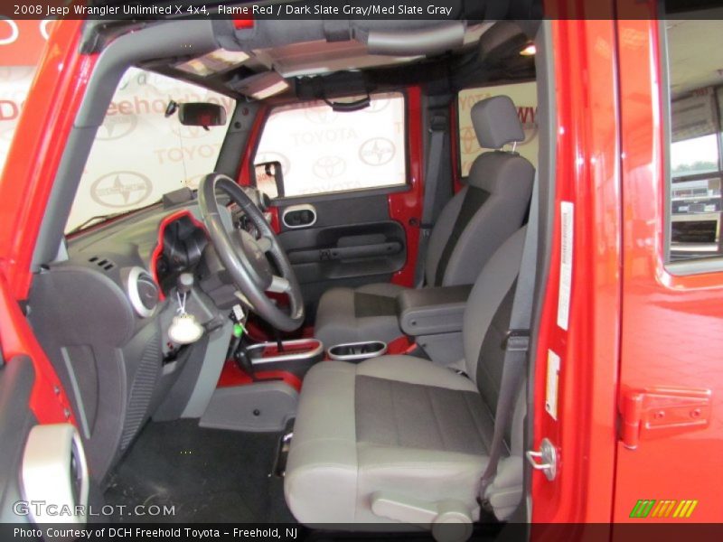 Flame Red / Dark Slate Gray/Med Slate Gray 2008 Jeep Wrangler Unlimited X 4x4