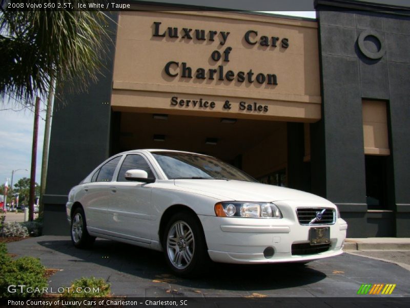 Ice White / Taupe 2008 Volvo S60 2.5T