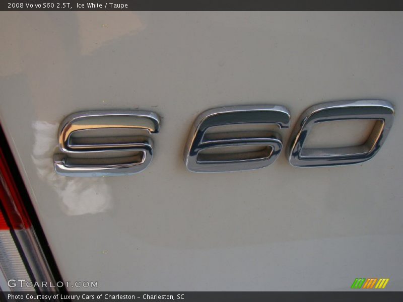 Ice White / Taupe 2008 Volvo S60 2.5T