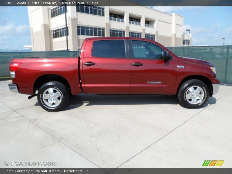 Salsa Red Pearl / Beige 2008 Toyota Tundra CrewMax