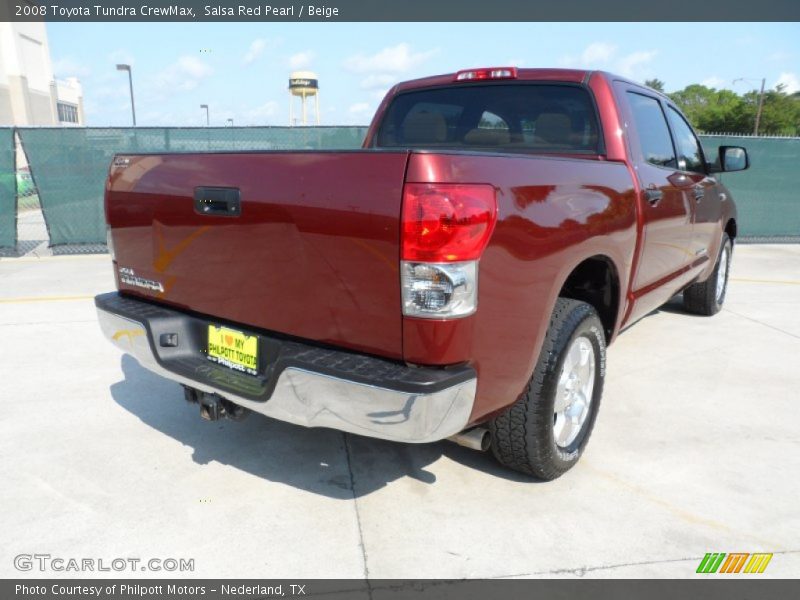 Salsa Red Pearl / Beige 2008 Toyota Tundra CrewMax