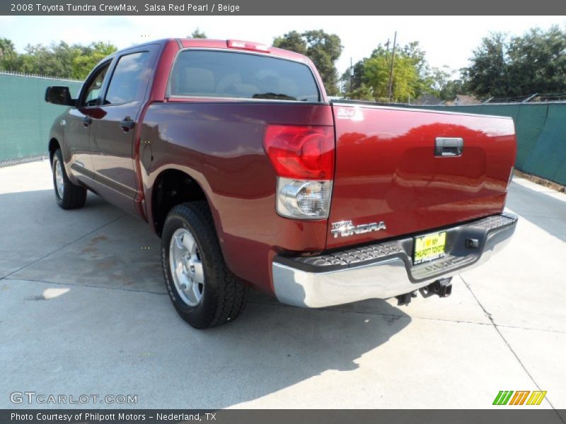 Salsa Red Pearl / Beige 2008 Toyota Tundra CrewMax