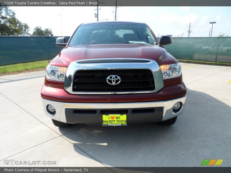 Salsa Red Pearl / Beige 2008 Toyota Tundra CrewMax
