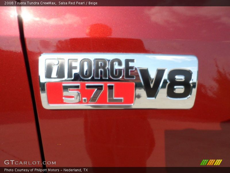 Salsa Red Pearl / Beige 2008 Toyota Tundra CrewMax