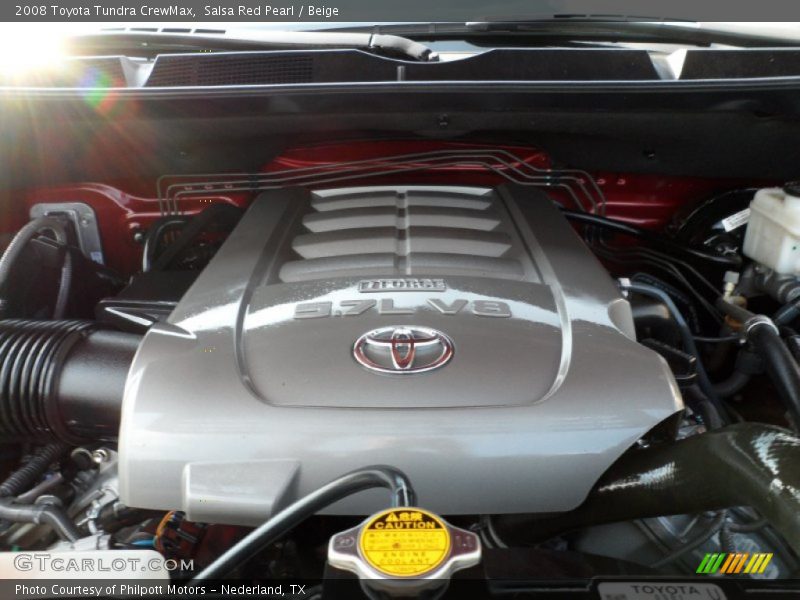 Salsa Red Pearl / Beige 2008 Toyota Tundra CrewMax
