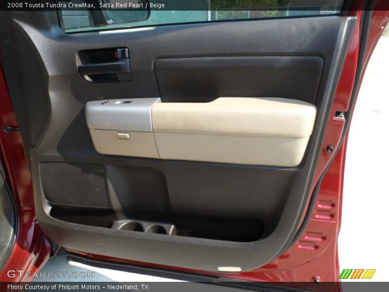 Salsa Red Pearl / Beige 2008 Toyota Tundra CrewMax