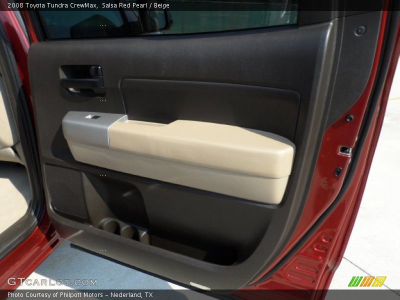 Salsa Red Pearl / Beige 2008 Toyota Tundra CrewMax