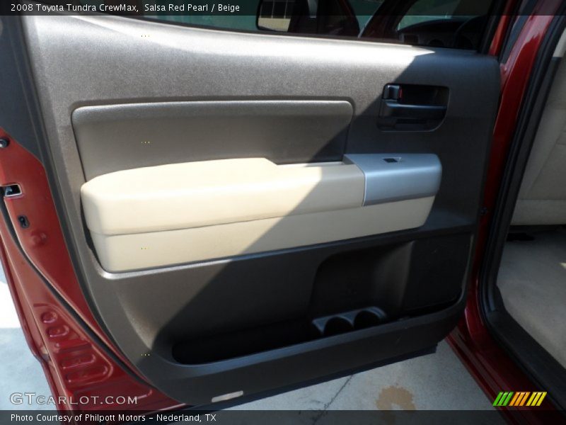 Salsa Red Pearl / Beige 2008 Toyota Tundra CrewMax
