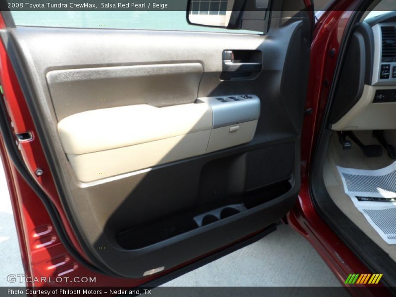 Salsa Red Pearl / Beige 2008 Toyota Tundra CrewMax